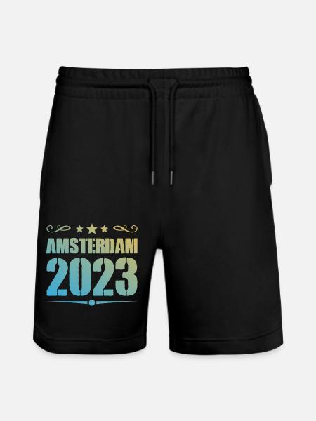 Amsterdam 2023 - Stanley/Stella Trainer Unisex Organic Jogging Shorts - black