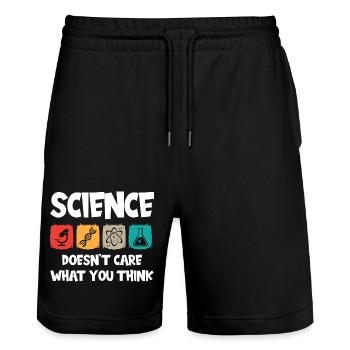 Science - Stanley/Stella Unisex Bio Joggingshorts Trainer  - Schwarz - Vorne - Nik (191cm) & Marisol (170cm)