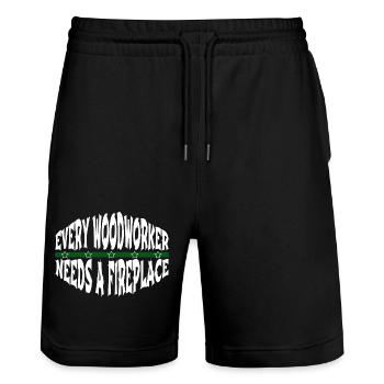 Les t-shirts de charpentier de l’Union adorent le marteau-piqueur - Short de jogging bio TRAINER Stanley/Stella unisexe - noir - Devant - Nik (191cm) & Marisol (170cm)