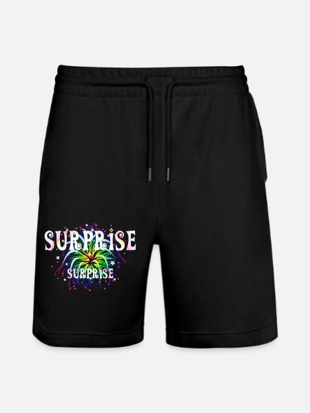 Surprise... Surprise - Stanley/Stella Trainer Unisex Organic Jogging Shorts - black