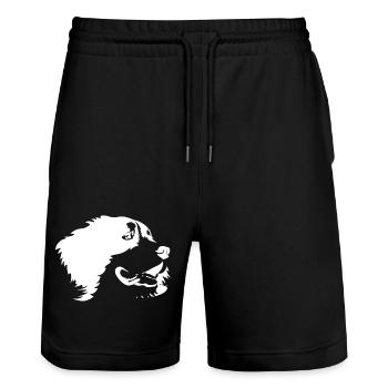 Dog Hund - Stanley/Stella Unisex Bio Joggingshorts Trainer  - Schwarz - Vorne - Nik (191cm) & Marisol (170cm)