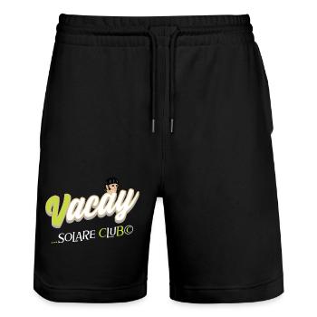 Vacay Solare Club N.D 82 - Stanley/Stella Unisex Bio Joggingshorts Trainer  - Schwarz - Vorne - Nik (191cm) & Marisol (170cm)