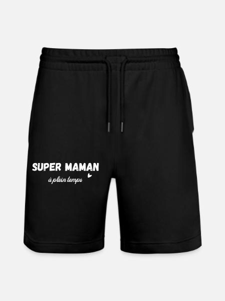 Super maman à temps plein - Short de jogging bio TRAINER Stanley/Stella unisexe - noir