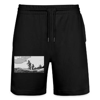bmx - Short de jogging bio TRAINER Stanley/Stella unisexe - noir - Devant - Nik (191cm) & Marisol (170cm)