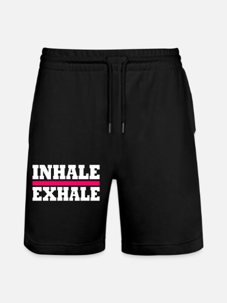 Inhale exhale - Stanley/Stella Trainer Unisex Organic Jogging Shorts - black