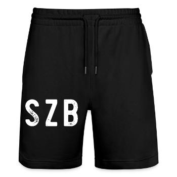 Erzgebirge Szb Schwarzenberg - Stanley/Stella Unisex Bio Joggingshorts Trainer  - Schwarz - Vorne - Nik (191cm) & Marisol (170cm)