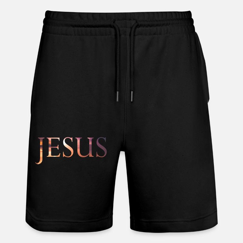 Jesus - Blitz - Stanley/Stella Unisex Bio Joggingshorts Trainer  - Schwarz