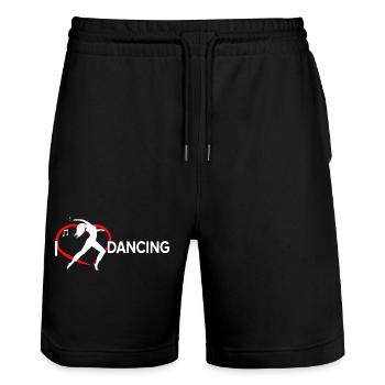 Danse Danse Musique - Short de jogging bio TRAINER Stanley/Stella unisexe - noir - Devant - Nik (191cm) & Marisol (170cm)
