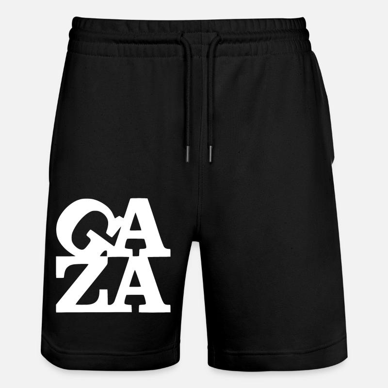 Gaza - Stanley/Stella Unisex Bio Joggingshorts Trainer  - Schwarz