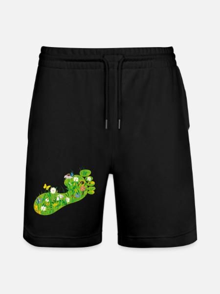 ecological Footprint - Stanley/Stella Trainer Unisex Organic Jogging Shorts - black
