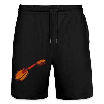 mandoline - Stanley/Stella Unisex Bio Joggingshorts Trainer  - Schwarz - Vorne - Nik (191cm) & Marisol (170cm)