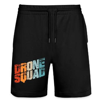 Drone / Drone Shirts / Drone Pilot - Stanley/Stella Trainer Unisex Organic Jogging Shorts - black - Front - Nik (191cm) & Marisol (170cm)