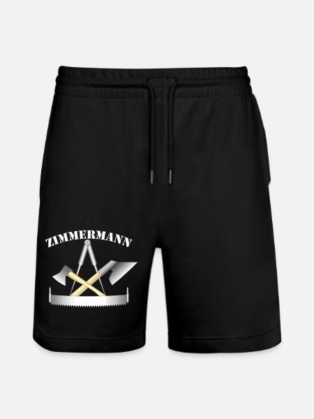 Zunftzeichen der Zimmermänner - Stanley/Stella Unisex Bio Joggingshorts Trainer  - Schwarz