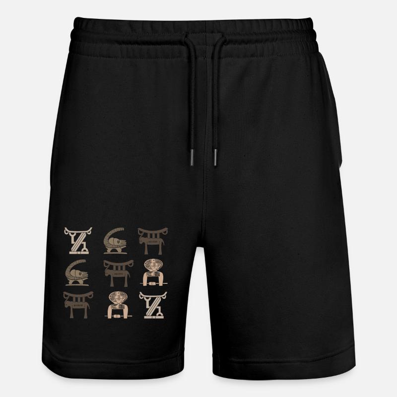 Art tribal africain abstrait - Short de jogging bio TRAINER Stanley/Stella unisexe - noir