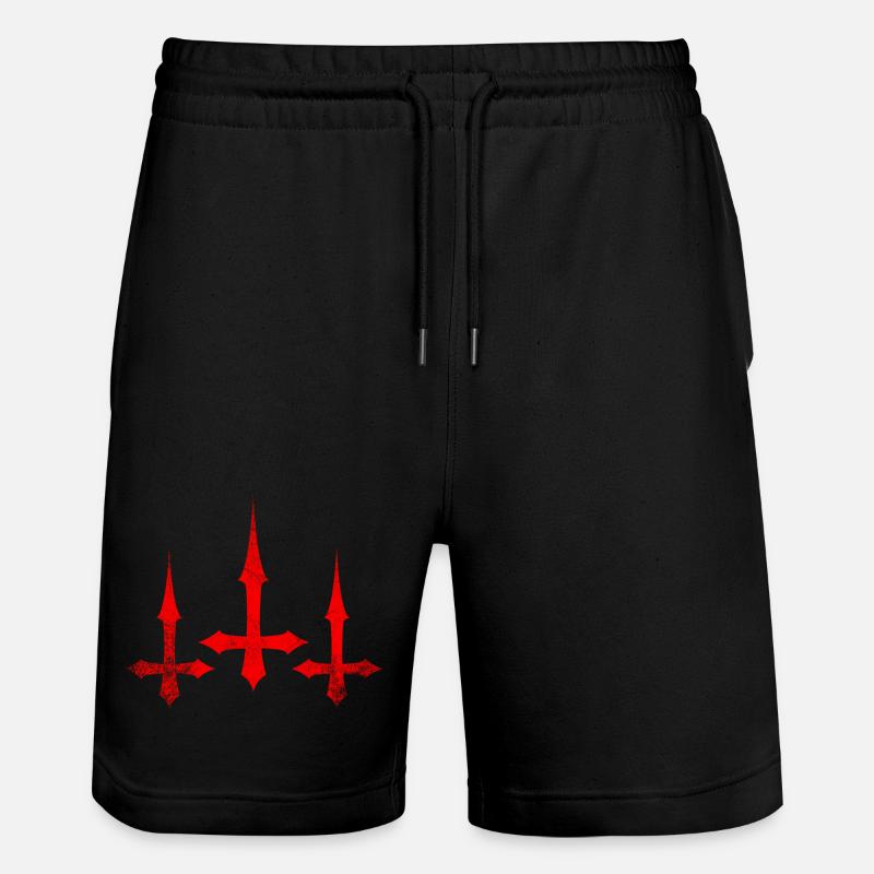 Triple croix inversée - Short de jogging bio TRAINER Stanley/Stella unisexe - noir