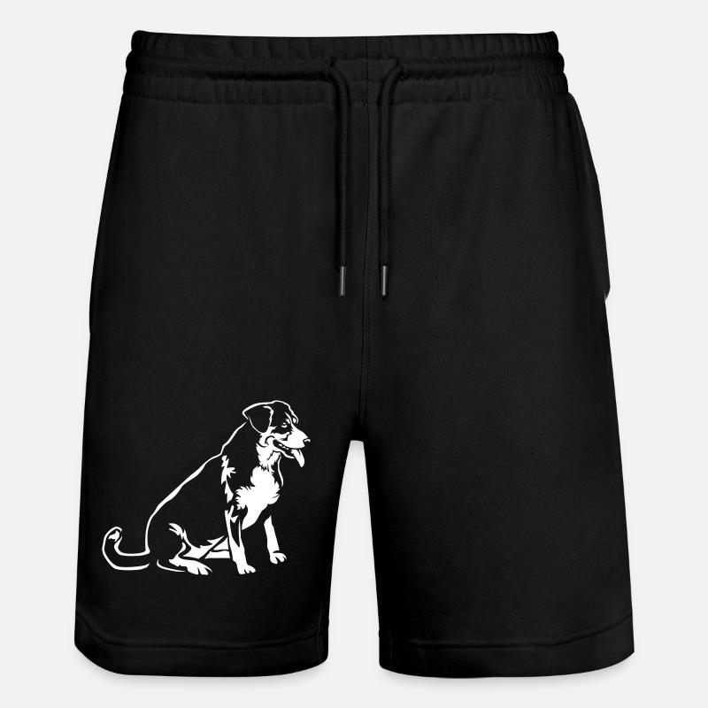 Entlebucher Sennenhund "Black Edition" - Stanley/Stella Unisex Bio Joggingshorts Trainer  - Schwarz