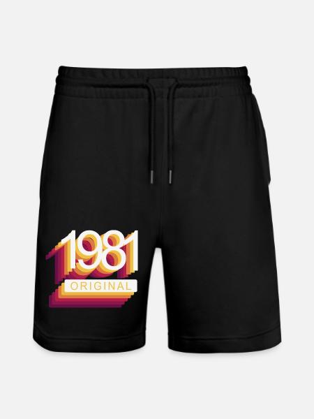 Né en 1981 - Short de jogging bio TRAINER Stanley/Stella unisexe - noir