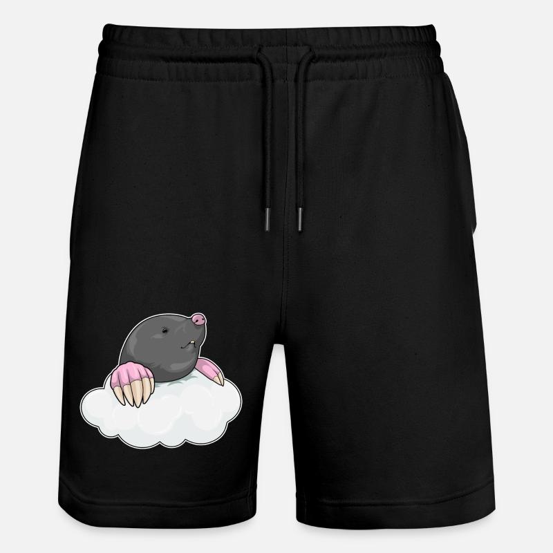 Mole clouds - Stanley/Stella Trainer Unisex Organic Jogging Shorts - black