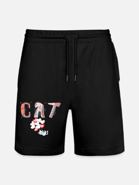 CAT - Stanley/Stella Unisex Bio Joggingshorts Trainer  - Schwarz