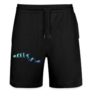 Évolution de Diving Diver - Short de jogging bio TRAINER Stanley/Stella unisexe - noir - Devant - Nik (191cm) & Marisol (170cm)