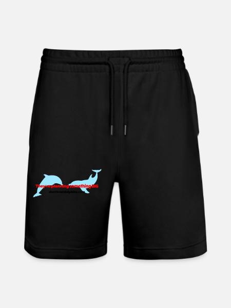 Dolphin Conspiracy Theory - Stanley/Stella Trainer Unisex Organic Jogging Shorts - black