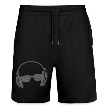 Kopfhörer Sonnenbrillen Silhouette - Stanley/Stella Unisex Bio Joggingshorts Trainer  - Schwarz - Vorne - Nik (191cm) & Marisol (170cm)
