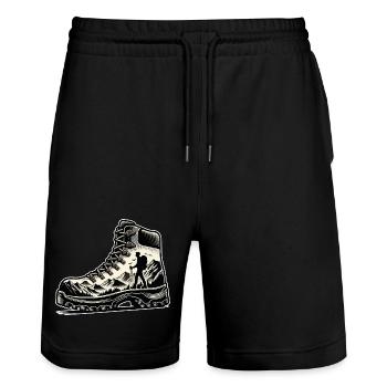 Chaussure randonnée Montagne Trekkeur Randonneur - Short de jogging bio TRAINER Stanley/Stella unisexe - noir - Devant - Nik (191cm) & Marisol (170cm)