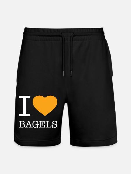 J’ADORE LES BAGELS - Short de jogging bio TRAINER Stanley/Stella unisexe - noir
