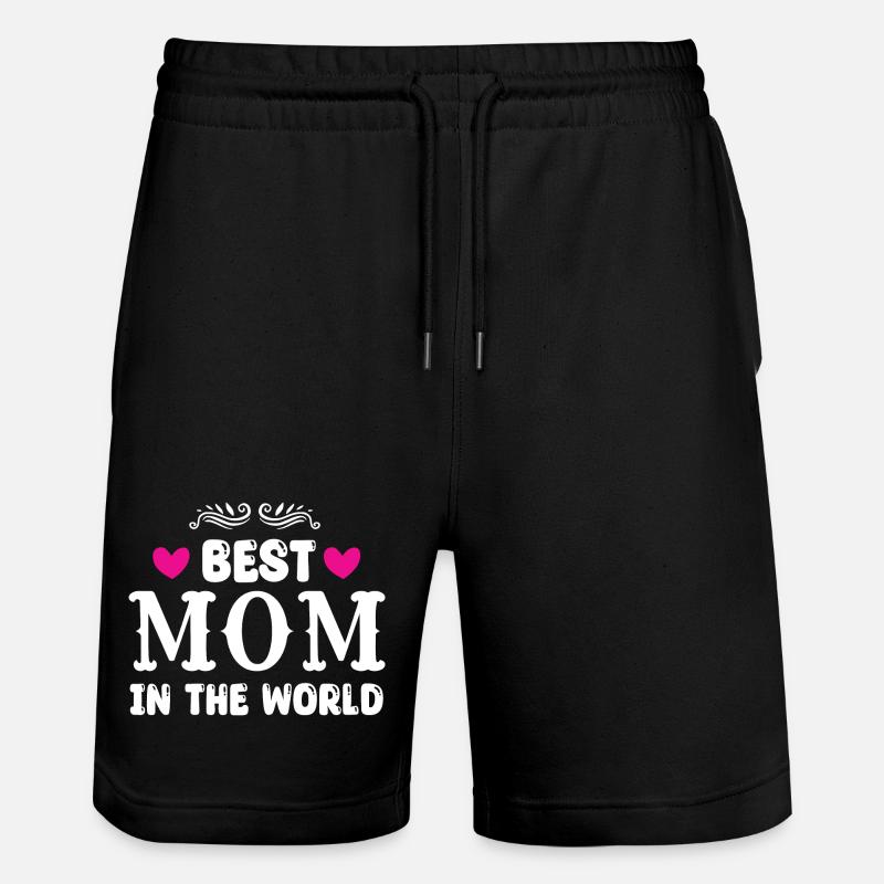 Beste Mama der Welt - Stanley/Stella Unisex Bio Joggingshorts Trainer  - Schwarz