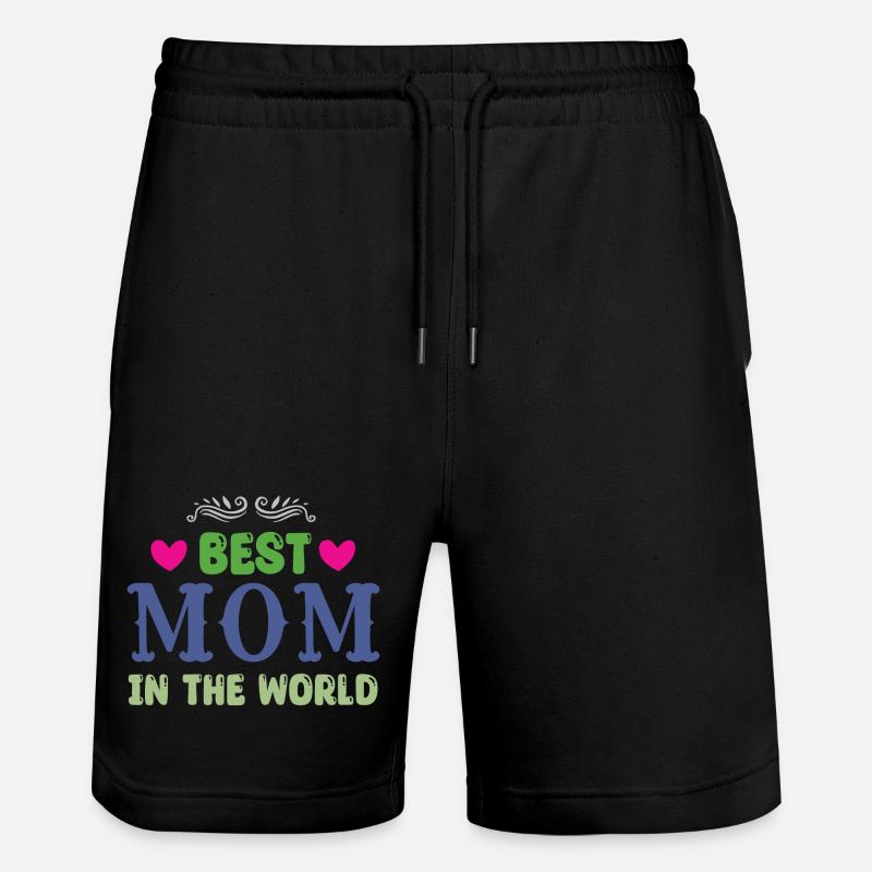 Beste Mama der Welt - Stanley/Stella Unisex Bio Joggingshorts Trainer  - Schwarz