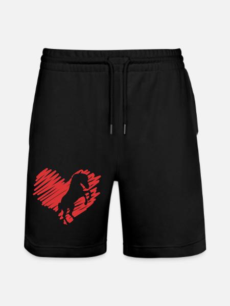 Pferdeliebe - Stanley/Stella Unisex Bio Joggingshorts Trainer  - Schwarz