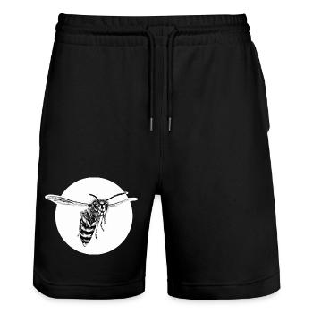Guêpe - Abeille - Insecte - Short de jogging bio TRAINER Stanley/Stella unisexe - noir - Devant - Nik (191cm) & Marisol (170cm)