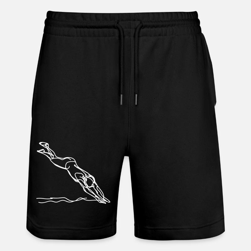 Croquis d’amant de natation - Short de jogging bio TRAINER Stanley/Stella unisexe - noir