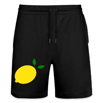 Lemon Lime Lime - Stanley/Stella Trainer Unisex Organic Jogging Shorts - black - Front - Nik (191cm) & Marisol (170cm)