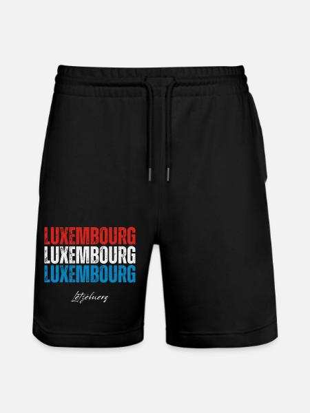 Flag of Luxembourg, Luxembourg pride - Stanley/Stella Trainer Unisex Organic Jogging Shorts - black