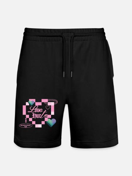 Love hurts - Stanley/Stella Trainer Unisex Organic Jogging Shorts - black