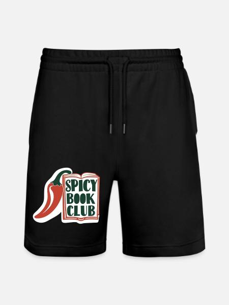 Spicy Book Club – Buch & Chili Design - Stanley/Stella Trainer Unisex Organic Jogging Shorts - black