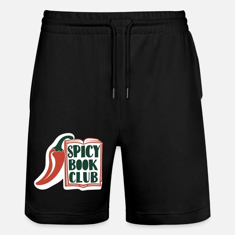 Mausteinen kirjakerho – Buch & Chili Design - Stanley/Stella Trainer unisex luomu-collegeshortsit - musta