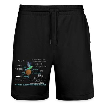 Math Simple question of weight ratios - Stanley/Stella Trainer Unisex Organic Jogging Shorts - black - Front - Nik (191cm) & Marisol (170cm)