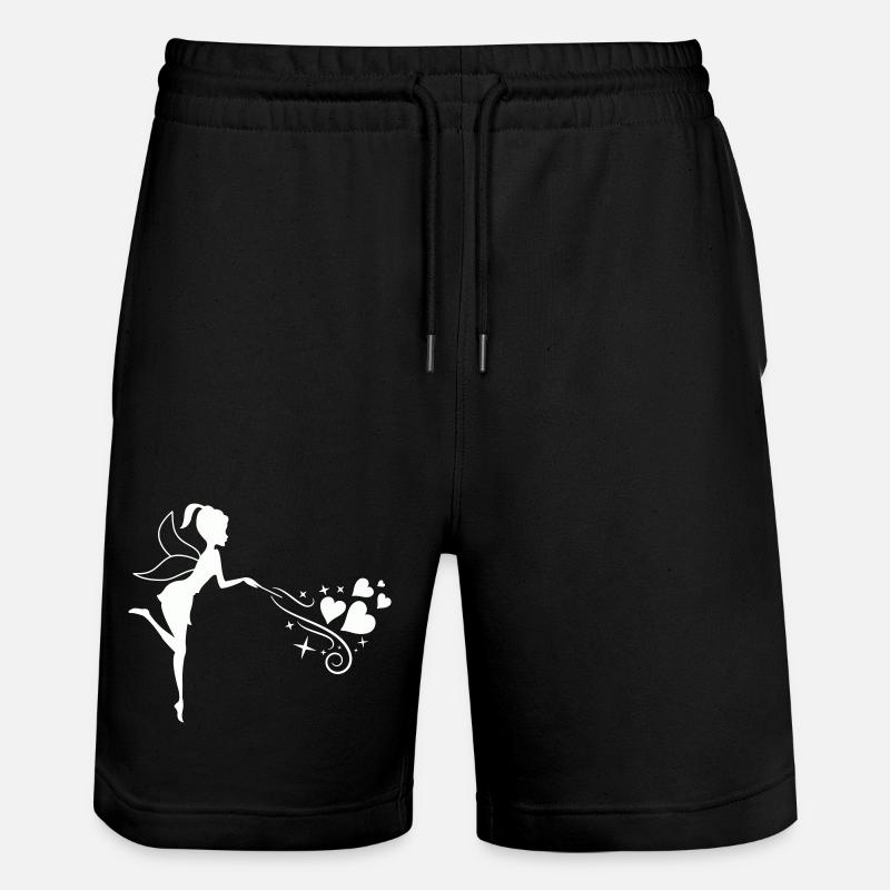 Fairytale fairy with heart magic - Stanley/Stella Trainer Unisex Organic Jogging Shorts - black