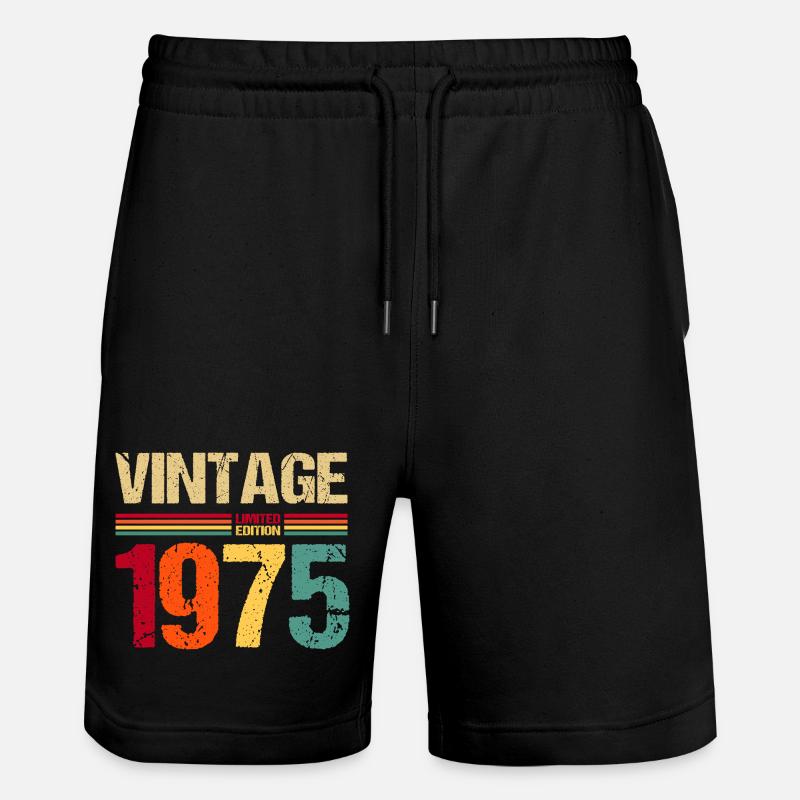 1975 Édition limitée - Short de jogging bio TRAINER Stanley/Stella unisexe - noir