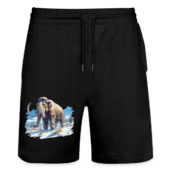 Mammouths Mammouth - Short de jogging bio TRAINER Stanley/Stella unisexe - noir - Devant - Nik (191cm) & Marisol (170cm)