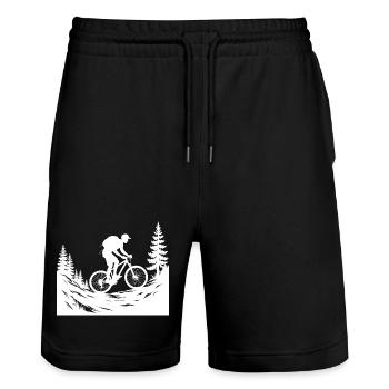 VTT VTT - Short de jogging bio TRAINER Stanley/Stella unisexe - noir - Devant - Nik (191cm) & Marisol (170cm)