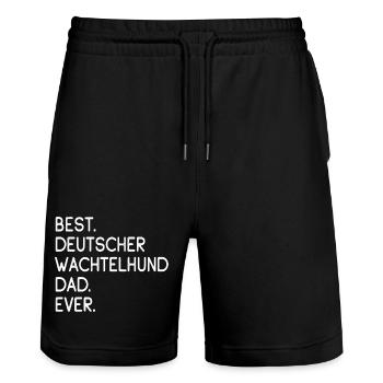 German Quail Dog - Stanley/Stella Trainer Unisex Organic Jogging Shorts - black - Front - Nik (191cm) & Marisol (170cm)