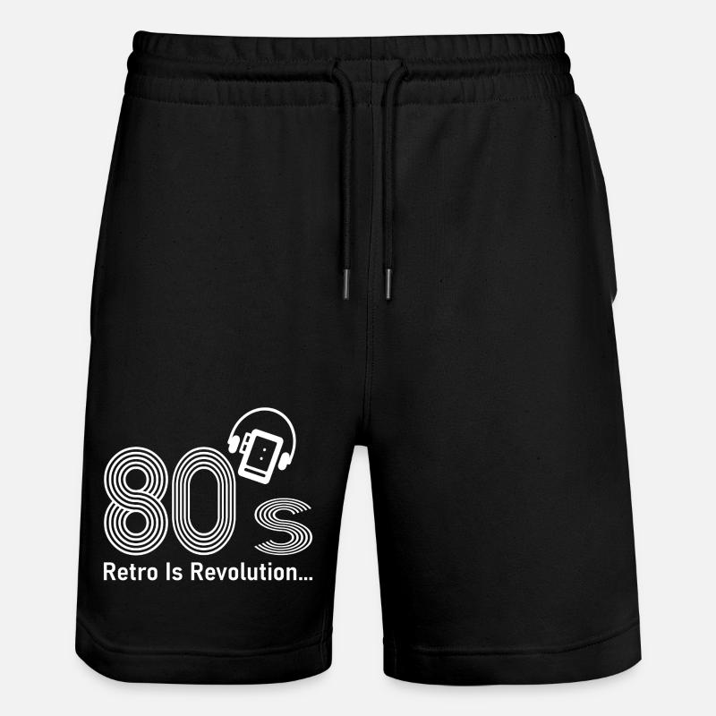Années 80 - Short de jogging bio TRAINER Stanley/Stella unisexe - noir