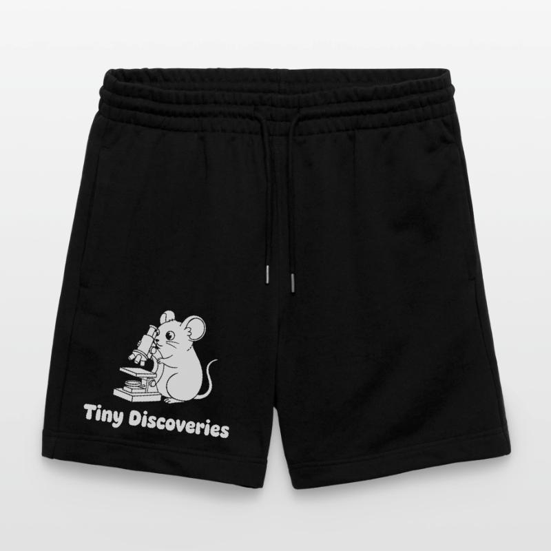 Small discoveries: Mouse at the microscope Stanley/Stella Trainer Unisex Organic Jogging Shorts