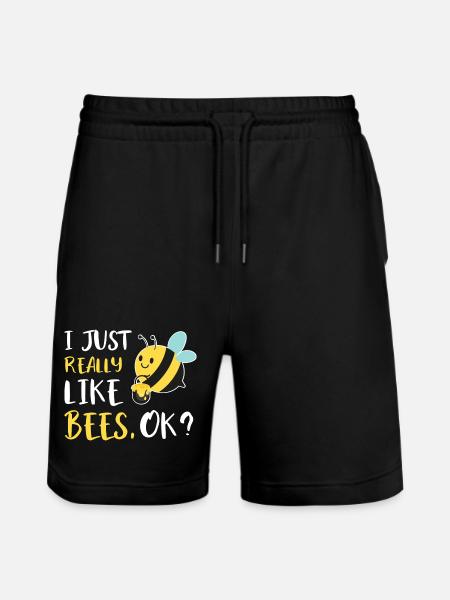 Fan de dessins animés Abeilles Mignonnes - Short de jogging bio TRAINER Stanley/Stella unisexe - noir