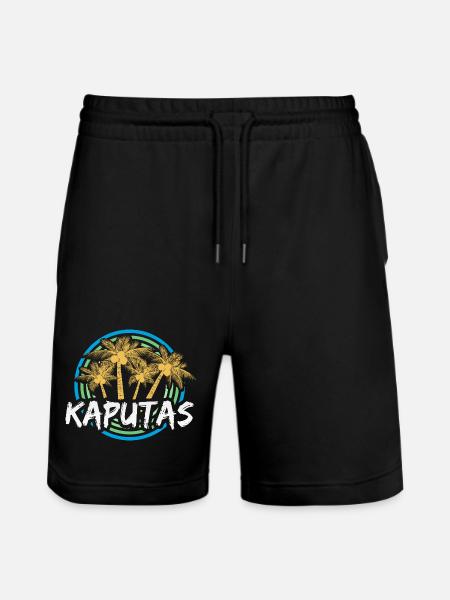 Kaputas als Urlaub - Stanley/Stella Unisex Bio Joggingshorts Trainer - Schwarz