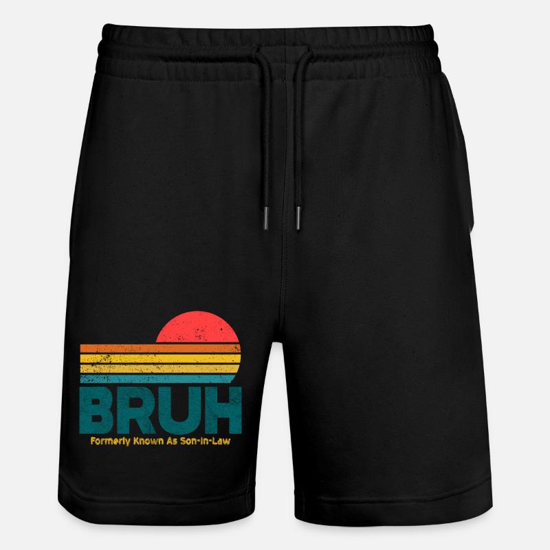 Bruh Sunset Retro Meme Design - Short de jogging bio TRAINER Stanley/Stella unisexe - noir
