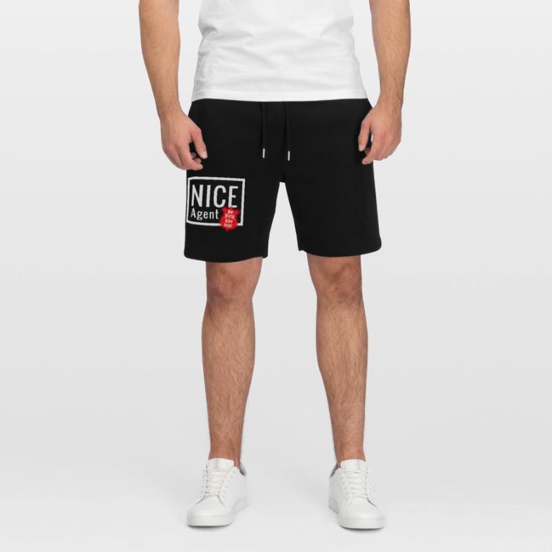 NICE Agent Logo mit Statement Be Nice Badge Stanley/Stella Unisex Bio Joggingshorts Trainer 